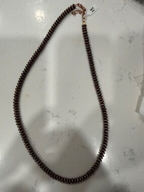 NWT Copper Disc Bead Necklace -7 mm